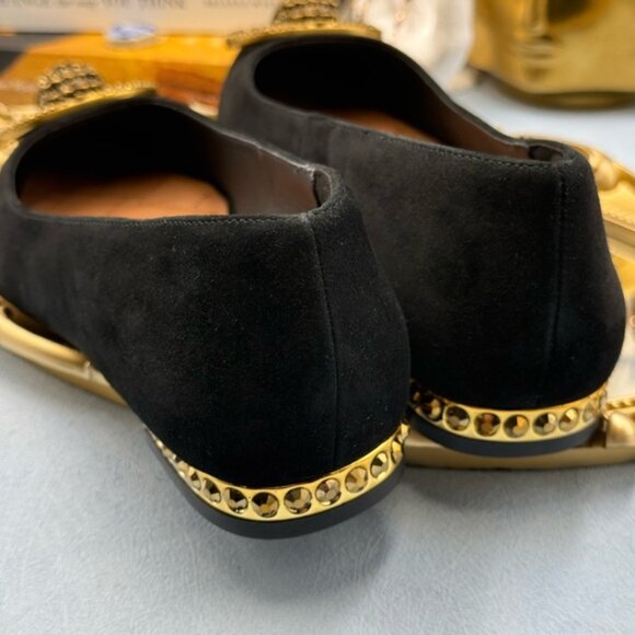 🆕 KURT GEIGER LONDON 🧿 NWOB Chelsea Point Black Suede Ballet Flat, Sz 39 US8.5 - Picture 10 of 14